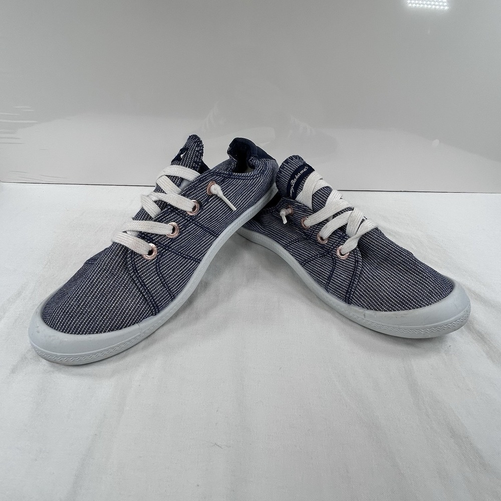 Tommy Bahama Sneaker Shoes Womens 7.5 Blue Slip-On Memory Foam Breathable Casual